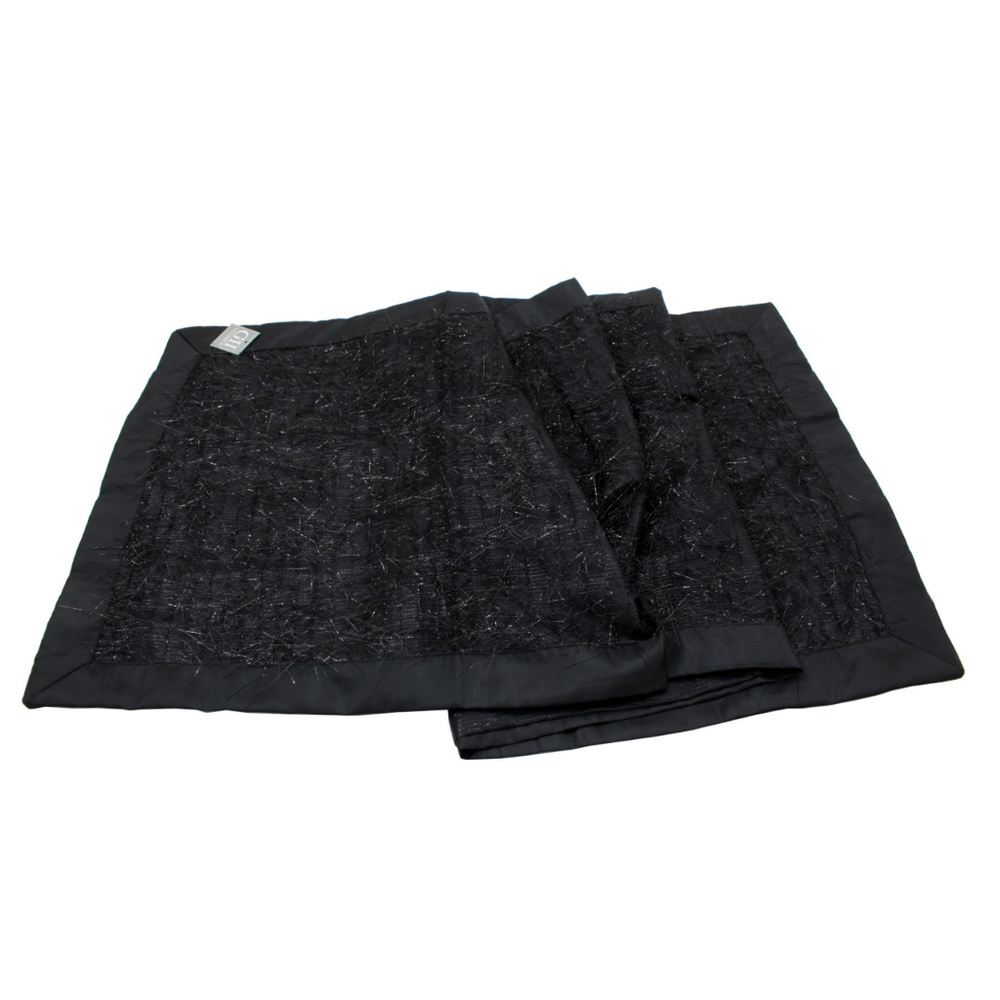 NWT Halloween Black Sparkly Table Runner